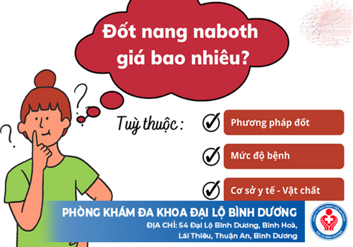 Chi phí đốt nang naboth cổ tử cung ở Bình Dương